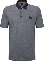 BOSS PeOxford regular fit polo - pique - donkerblauw - Maat: L