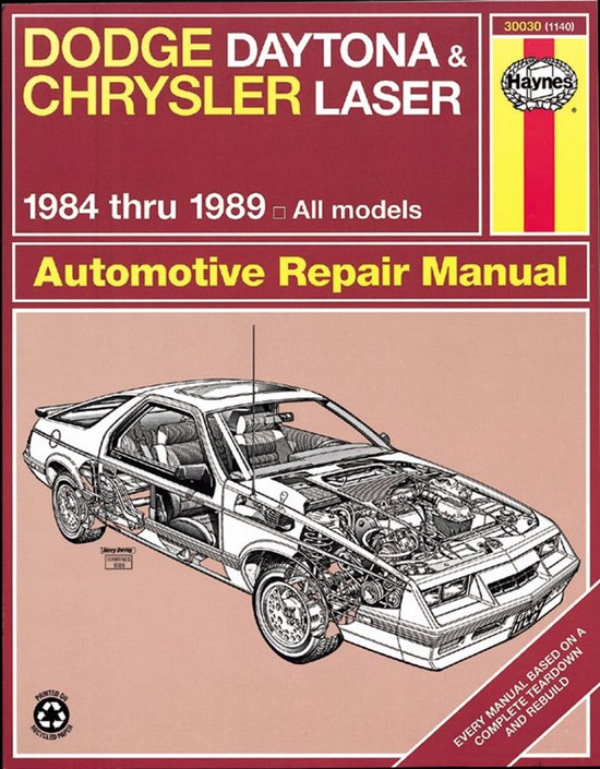 Haynes Dodge Daytona and Chrysler Laser, 1984-1989