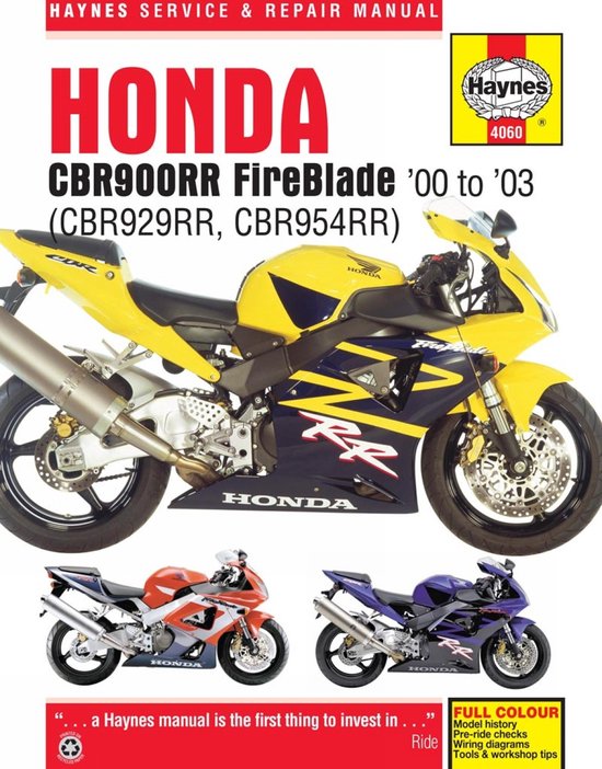 Honda CBR900RR Service & Repair Manual - cover