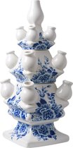 Vase tulipe - 40 cm - Vase bleu de Delft - vase bleu - 3 parties - cadeau pour femme - Heinen bleu de Delft