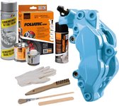 Kit peinture pour étriers Foliatec - Blauw ciel - 3 composants - Nettoyant pour freins inclus