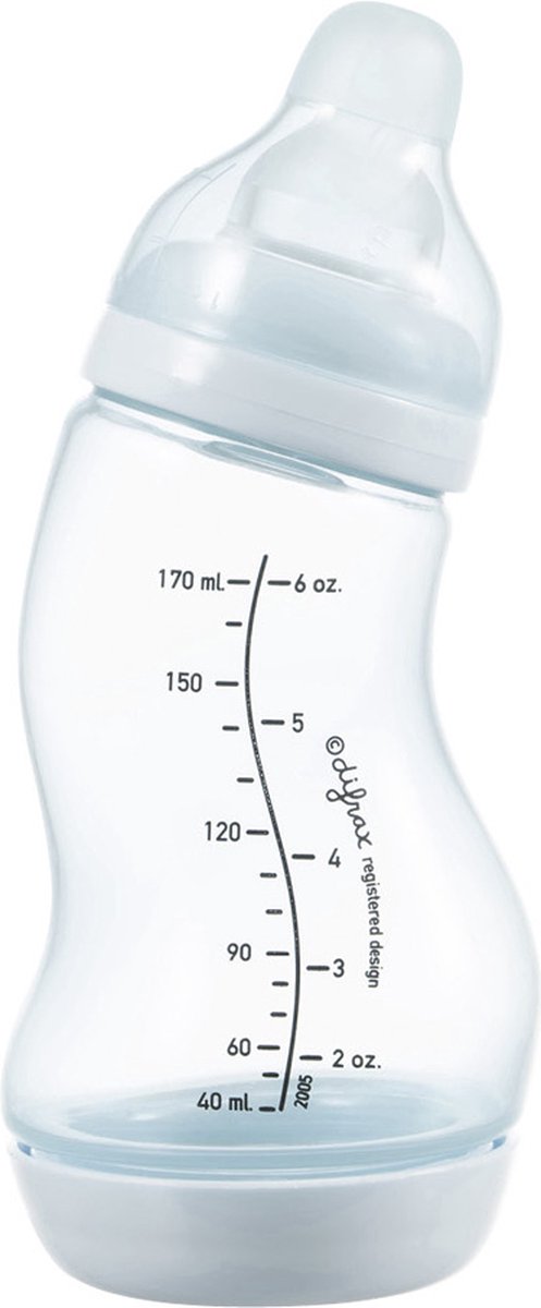 Difrax Babyfles 170 ml Natural - S-Fles - Anti-Colic - Lichtblauw - 1 stuk - Difrax