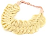 Vlecht Haarband - Lichtblond | Breedte 7 cm | Gevlochten Haarband | Fashion Favorite