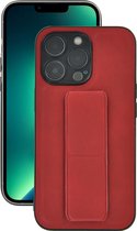 iPhone 13 Pro hoesje - Kunstleder back cover met standfunctie Rood