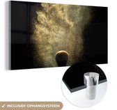 Peinture sur Verre - Poudre Goudor sur fond noir - 80x40 cm - Peintures sur Verre Peintures - Photo sur Glas
