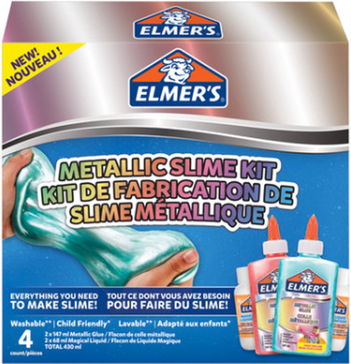 ELMERS - Colle de bricolage Slime Kit Metallic 4…