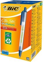Balpen Bic Ecolutions Clic Stic - Blauw - doos 50 stuks
