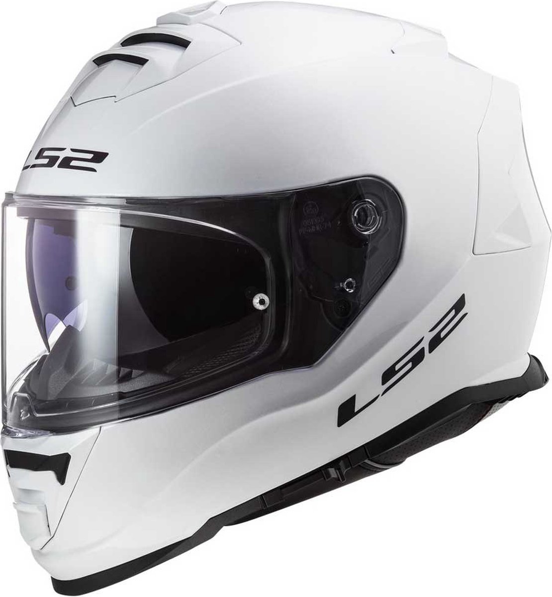 LS2 FF800 Storm Solid White Full Face Helmet XS - Maat XS - Helm