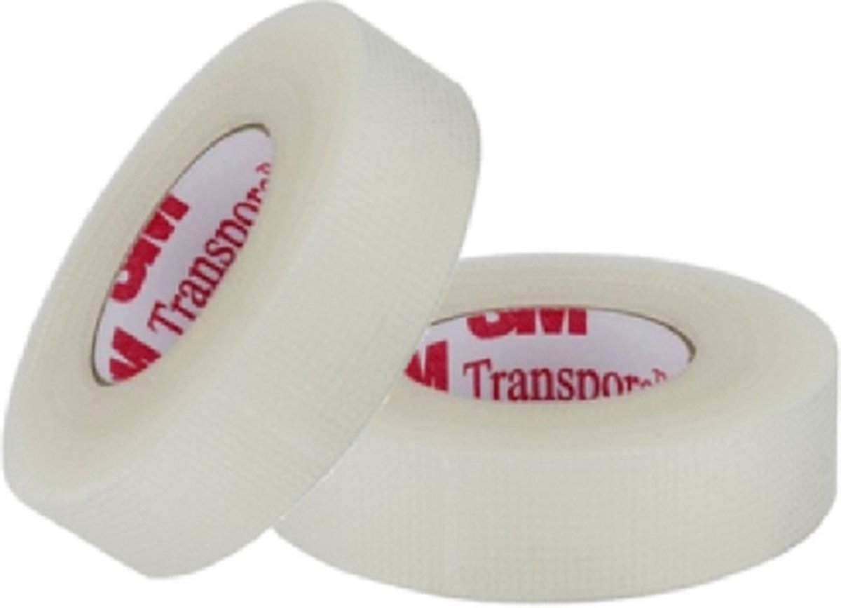 Goedkoopste 3M tape, Chirurgische Transpore tape 1,25cm breed, huidvriendelijk, hypoallergeen, orginele tape
