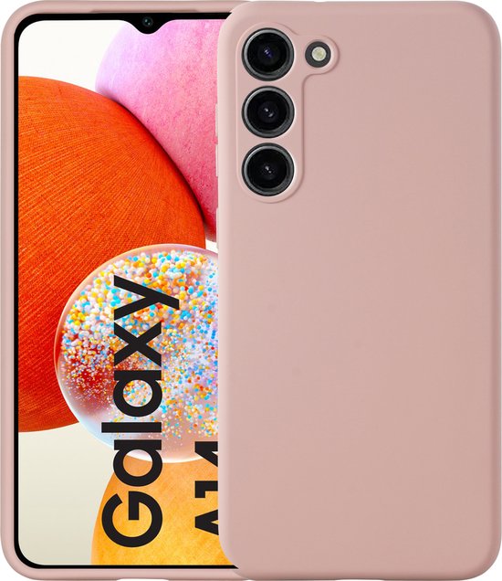 Coque Samsung Galaxy A14 - Coque arrière en TPU souple - couche intérieure en microfibre - Rose clair