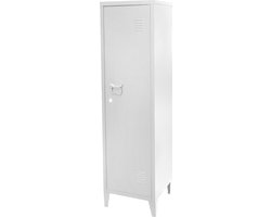 Urban Living Metalen Locker Industrieel 38x38x137 cm - Wit