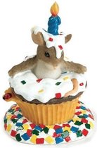 Charming Tails- Happy Birthday Suprise- Decoratie- Hoogte 10cm- Woonkamer Decoratie- Fitz & Floyd- Vintage- Hangemaakt- Driedimensionale Wenskaart