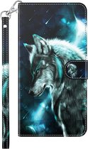 Wolf agenda wallet case hoesje Telefoonhoesje geschikt voor Samsung Galaxy A33