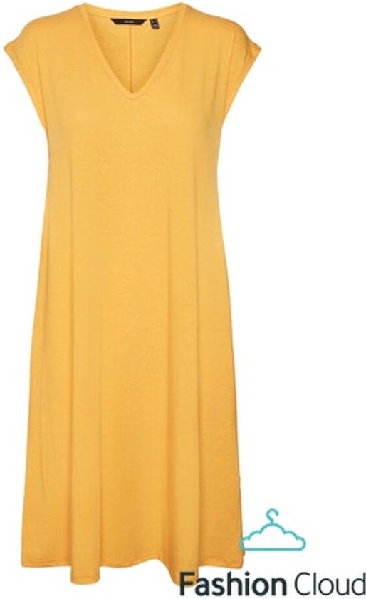 Vero Moda Marijune Knee Dress Radiant Yellow GEEL M