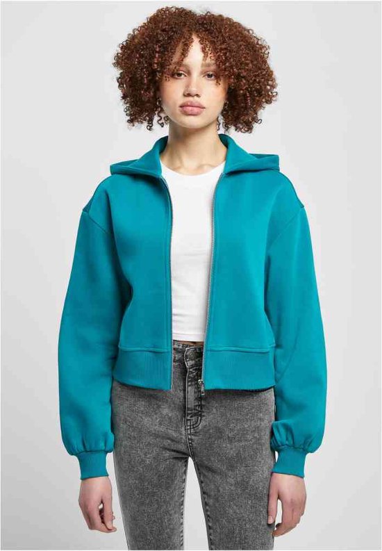 Urban Classics - Short Oversized Jacket Vest met capuchon - 5XL - Blauw