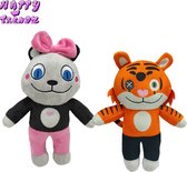 Happy Trendz® Mr. Hopps' Playhouse knuffels Miss Bo & Mr Stripes Tiger - karakter pluche 2 stuks - Mr Stripes Tiger & Miss Bo - 2 stuks Must have knuffels -