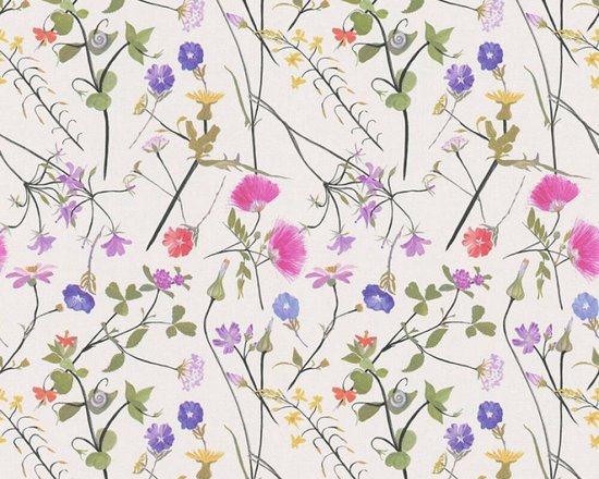 PAPIER PEINT FLEURS DES CHAMPS | Botanique - blanc multicolore - AS Création House of Turnowsky