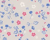KLEINE BLOEMETJES BEHANG | Botanisch - beige blauw rood wit - A.S. Création House of Turnowsky