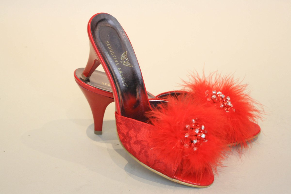 Pantoffels Red Lace Lady