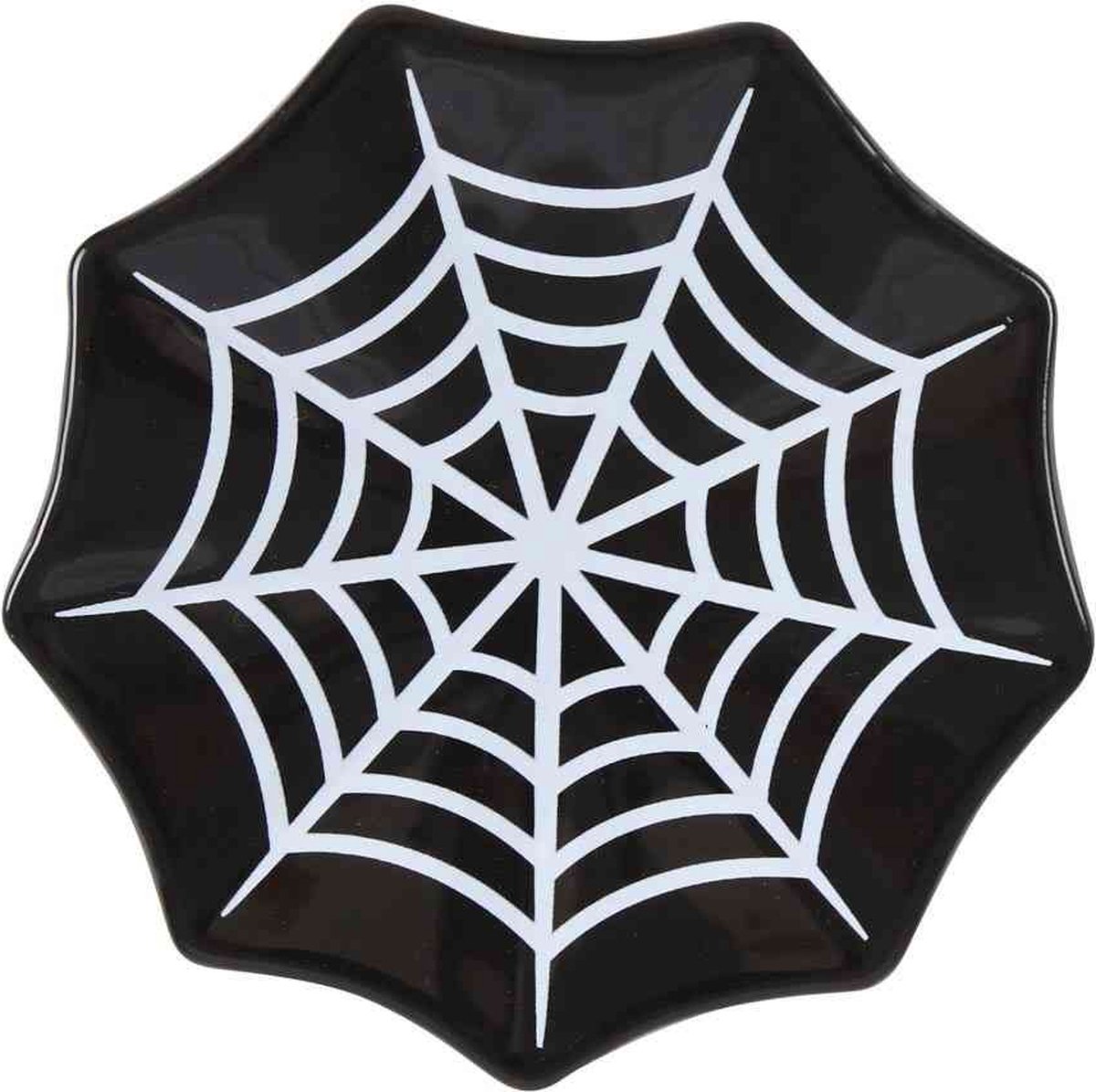 Something Different - Spiderweb Decoratie schaaltje - Zwart/Wit