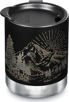 Klean Kanteen - Insulated Camp Mug - 355ml - Mountain - Black - Koffiemok met deksel en mooie print