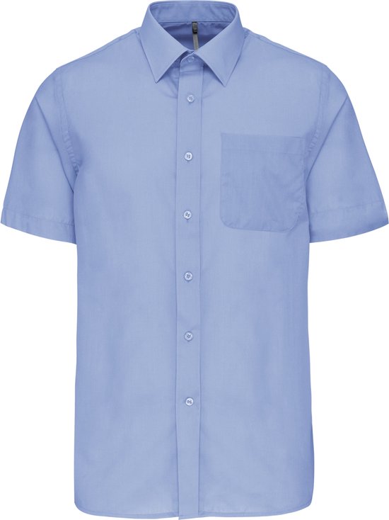 Herenoverhemd 'Ace' korte mouwen merk Kariban Hemelblauw maat XL
