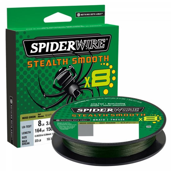 SpiderWire Stealth Smooth 8 - moss green - 150 m - 0.07 mm van Spiderwire — afbeelding 5