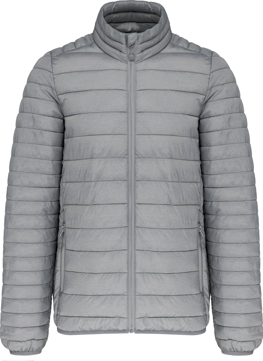 Outdoorjas ‘Men’s Lightweight Padded Jacket’ merk Kariban Marl Zilver