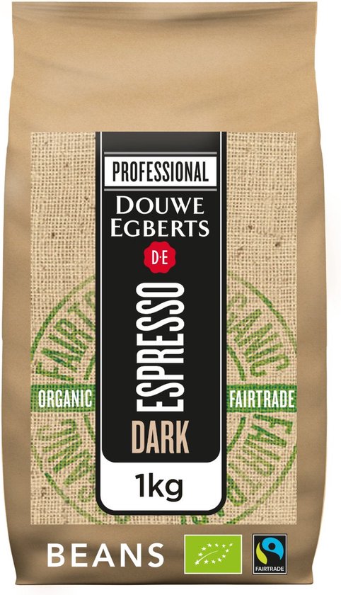 Koffie douwe egberts espresso bonen dark org fair | Pak a 1000 gram