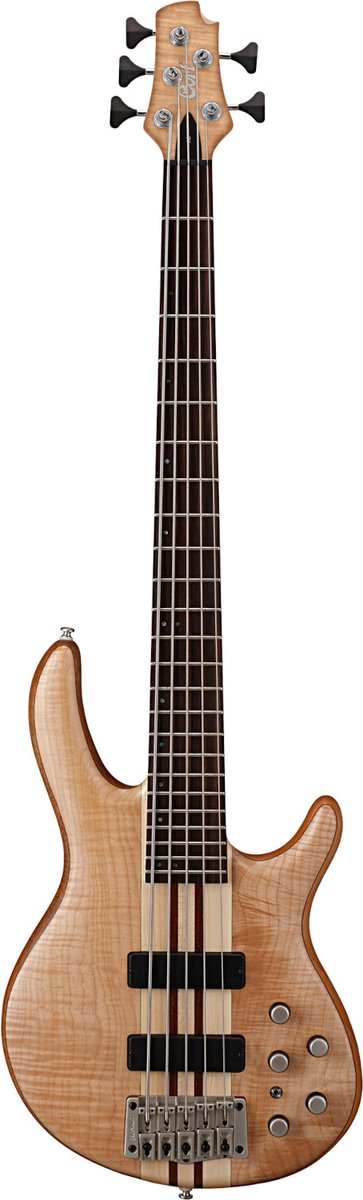 CORT COA5POPN2 Basgitaar, A5 Plus FMMH, Open Pore, natuur, 5 snaren
