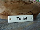 Emaille deurbordje recht 'Toilet'