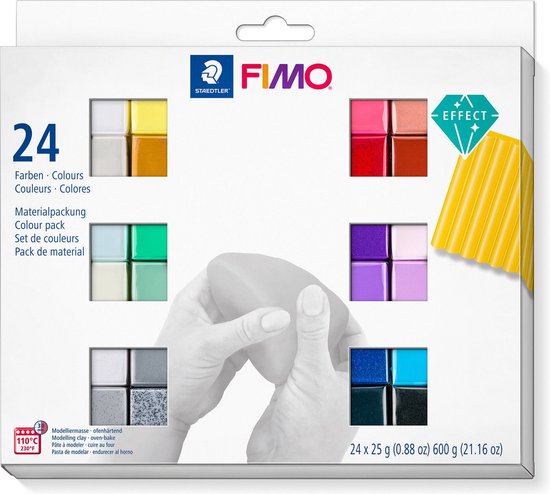 FIMO effect ovenhardende boetseerklei - Colour Pack - 24 st - Fimo