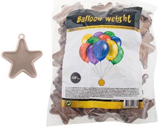 Ballon gewichten ster Goud (100pc)