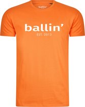 Ballin Est. 2013 - Heren Tee SS Regular Fit Shirt - Oranje - Maat L