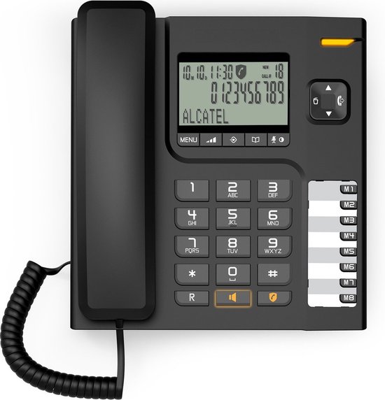 Alcatel T78SBNL senioren huistelefoon vaste lijn met  8 direct geheugen - blokkeren ongewenste beller - groot lcd display - nummerherkenning