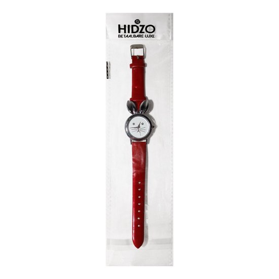 Montre Hidzo Lapin ø 37 mm - Rouge - Dans boîte de montre