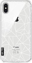 Casetastic Apple iPhone XS Max Hoesje - Softcover Hoesje met Design - Abstraction Outline White Transparent Print