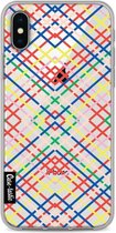 Casetastic Apple iPhone X / iPhone XS Hoesje - Softcover Hoesje met Design - Weave Pattern Print