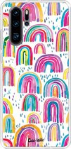 Casetastic Huawei P30 Pro Hoesje - Softcover Hoesje met Design - Sweet Candy Rainbows Print