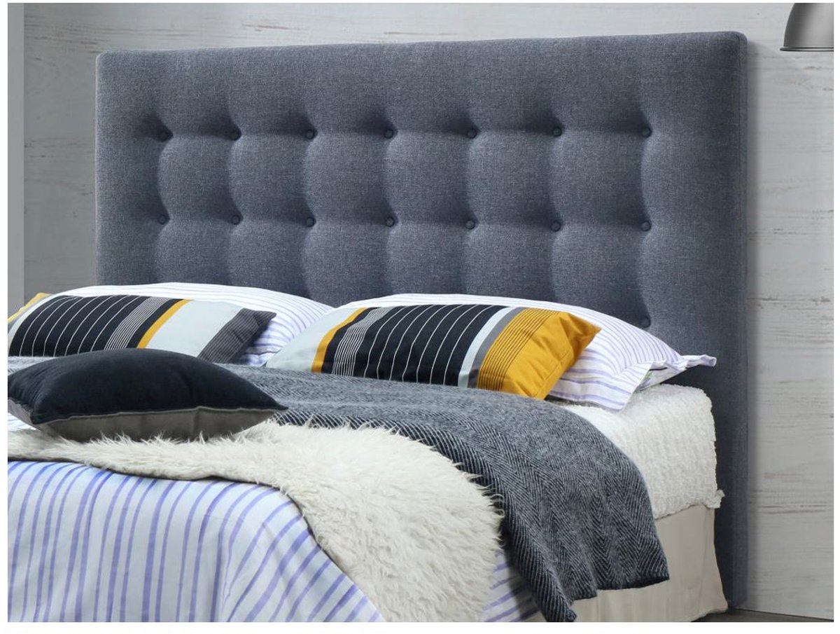 Tête De Lit Capitonnée 140 Cm - Tissu Bouclette Blanc - Style Scandinave - Livrée Montée - Éco-responsable - 9