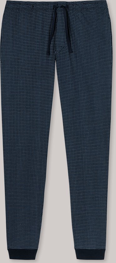 Schiesser M&R Heren Pyjamabroek - Donkerblauw patterned - Maat XXL