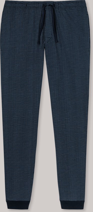 Schiesser Lange onderbroek met labeldetail in marineblauw gemêleerd Schiesser Lange onderbroek met labeldetail in marineblauw gemêleerd
