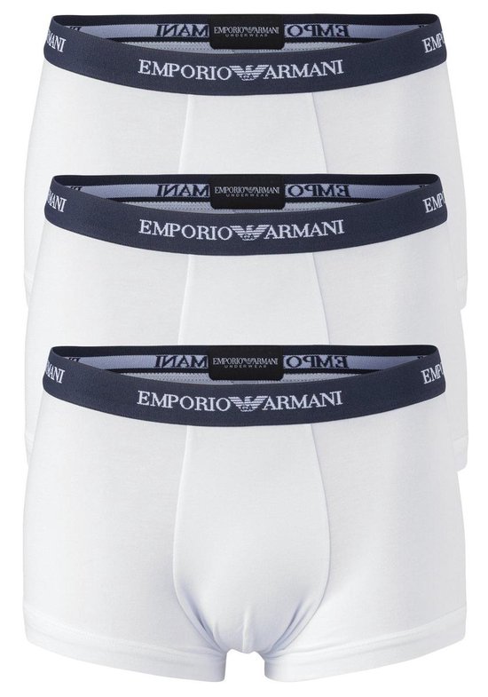 Boxer Emporio Armani - Taille M - Homme - blanc / noir
