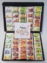 Thee Proeverij Pakket | Theepakket met 50 verschillende theesmaken met Mystery Card ‘Happy Birthday’ met persoonlijke (video)boodschap | Verjaardag | Sinterklaas | Kerstpakket | Vaderdag | Moederdag | Jubileum | Valentijnsdag