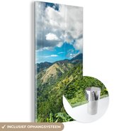 MuchoWow® Glasschilderij 20x40 cm - Schilderij acrylglas - Berglandschap in Jamaica - Foto op glas - Schilderijen