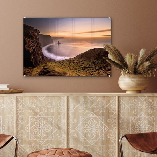 8 kilomètres de long Falaises de Moher en Irlande Plexiglas 60x40 cm - Tirage photo sur Glas (décoration murale en plexiglas)