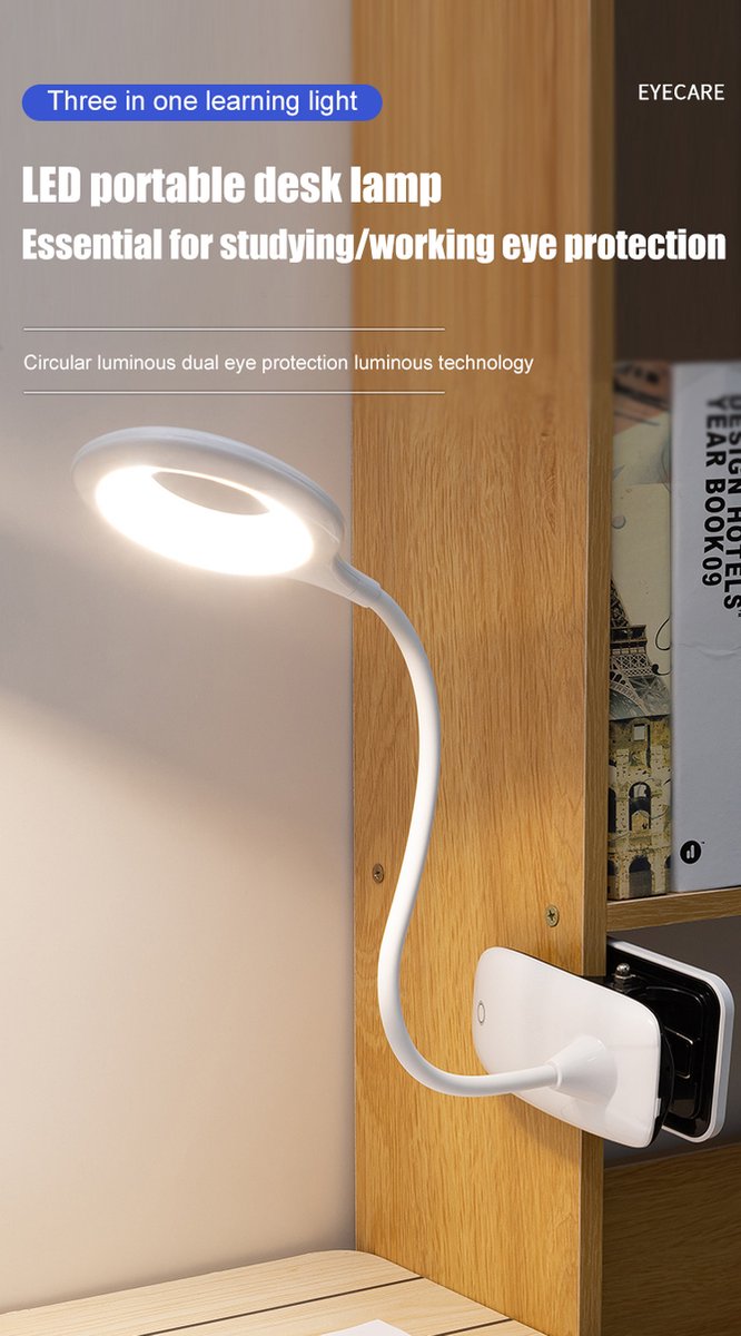 Leeslampjes voor boeken in bed, platte boeklamp, led-leeslamp, oogbescherming leeslamp, batterij-aangedreven pagina gloed helder licht voor slaapkamer, bed, slaapzaal