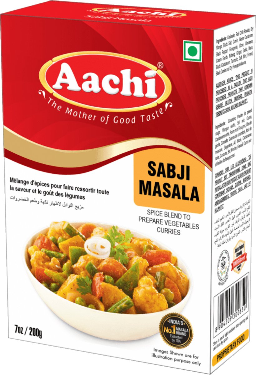 Aachi - Kruidenmix Voor Groente - Sabji Masala - 3x 160 g