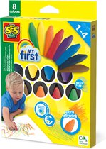 SES - My First - craie - 8 couleurs - point fort - facilement lavable