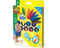 foto van SES - My First - krijt - 8 kleuren - sterke punt - goed uitwasbaar